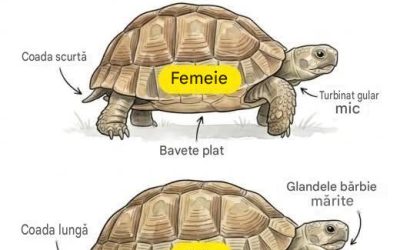 diferențele dintre țestoasele masculi și femele